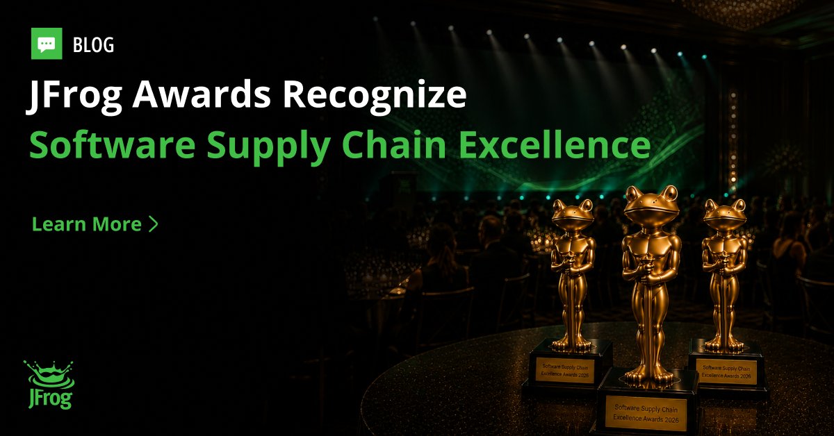 jfrog's tweet photo. 🏆Announcing the winners of the first-ever JFrog Software Supply Chain Excellence Awards!

From securing #AI models to consolidating global developer workflows, congrats to our 9 honorees across the Americas, EMEA, and APAC: @Ford, Schottel Group, @RakutenSymphony, NVIDIA,  Husqvarna, @SingaporeAir, @SPGlobal, TSB Bank, and Iress. 🚀

See how they transformed their #SoftwareSupplyChain into competitive advantages: https://t.co/cp1uAATAi3

#SSCEA #FrogStars #DevSecOps #DevGovOps
