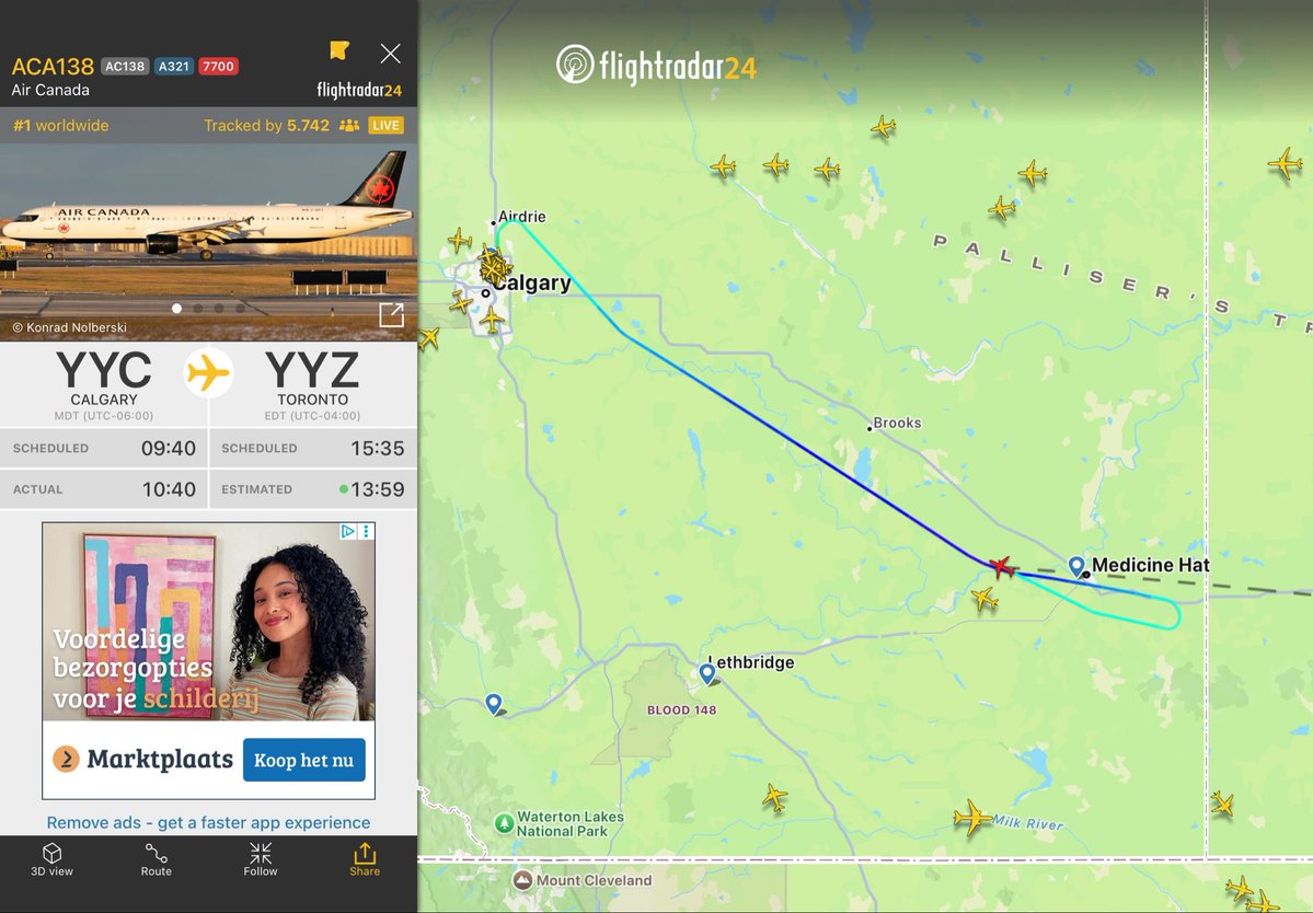 ernst83's tweet photo. Flight #AC138 from #Calgary to #Toronto
https://t.co/IAU7Wc0qM9
Retour Calgary #squawk7700 https://t.co/r5sQzplml3