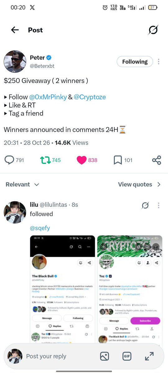 lilulintas's tweet photo. @Lyxxprime EMZV7FGYSQ4PPcHfXr35fTdxXkbwaqS4phjLUZN9qAEq 

thank u lyxx✨ https://t.co/d9BZdVadTC