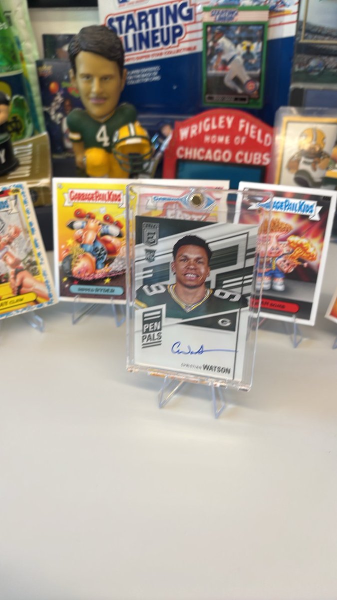 SCRT1980's tweet photo. @KurtBenkert @ChristianW2017 Just got my first Christian Watson auto!  Two TDs on Thursday incoming! https://t.co/VvwUuXvAon
