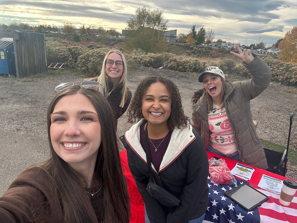 lilalyp's tweet photo. FlyTheFlag is going strong in Colorado today!!! Full crew in force with @Lena_Branch_ @berkantener @CoccaNick @NikkelleHudak &amp; myself!

Thank you to the Coffee Cabin in Parker for keeping the neighborhood caffeinated &amp; patriotic ☕️ 🇺🇸 

Only a few days left until Election Day https://t.co/Ik9YuQYBld