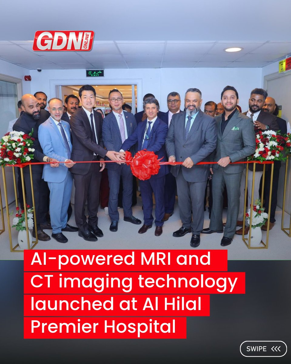 GDNonline's tweet photo. Al Hilal Healthcare Group, in strategic partnership with Fujifilm Middle East, inaugurated advanced AI-powered MRI and CT imaging technology at Al Hilal Premier Hospital in Salmaniya on October 22, marking a significant milestone in diagnostic imaging services in Bahrain.

Swipe to read more ➡️

Read the full report on https://t.co/Dvlupinu4X 🌐🤳

#bahrain #gdnonline