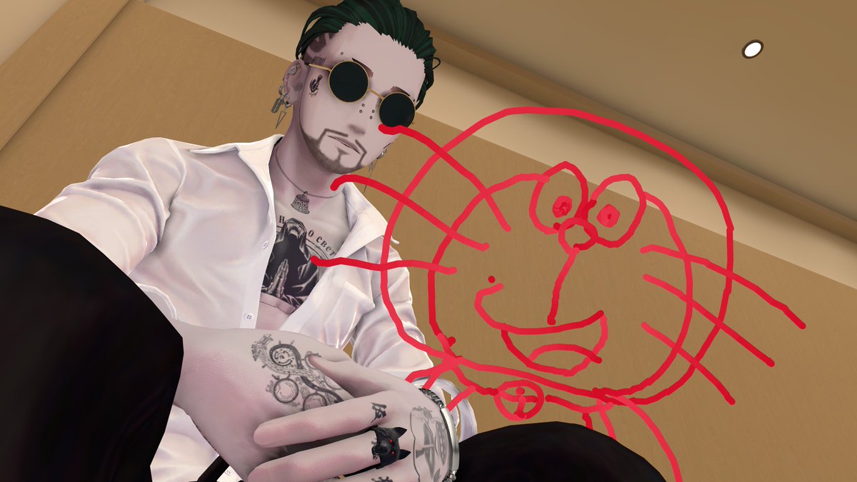 SaraVoice_vrc's tweet photo. こちらは、
「目が特に俺と似てる」
と喜んでいるzev使いのフレンド
脳死で会話出来て大変良かった https://t.co/TeUeCVOJeN