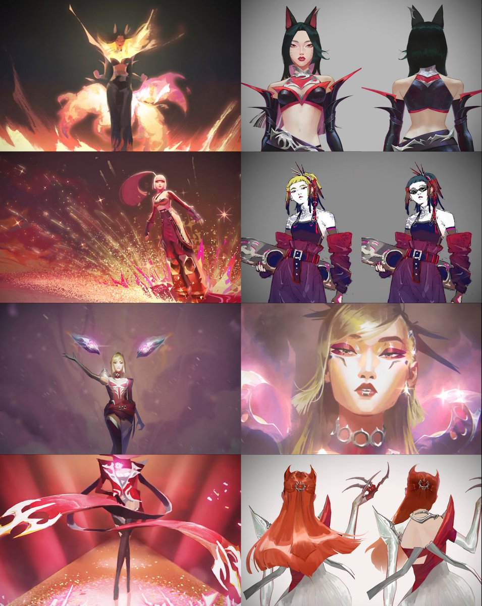 7316's tweet photo. K/DA Firestarter x Fortiche: some snippets from their behind the scenes storyboarding for Ahri, Akali, Eve and Kai’sa.

Nice insights into how they reinvented iconic #kda characters without losing what made fans love them in the first place. 

video: https://t.co/qW4U9AjiID https://t.co/476ZY9MsIT