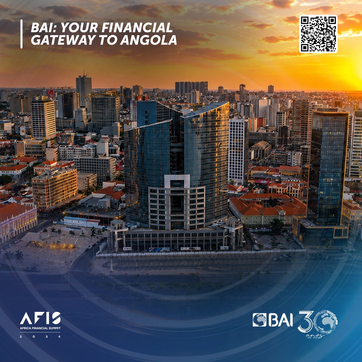 bai_ao's tweet photo. BAI: Your Financial Gateway to Angola
Connecting investors and businesses to Angola’s opportunities, fostering strategic partnerships and supporting economic growth.
Discover more about BAI’s participation in AFIS 2026 on LinkedIn: https://t.co/0N6eC51sY0
#BAI30Years #AFIS2026 https://t.co/8NSMSu4AHd