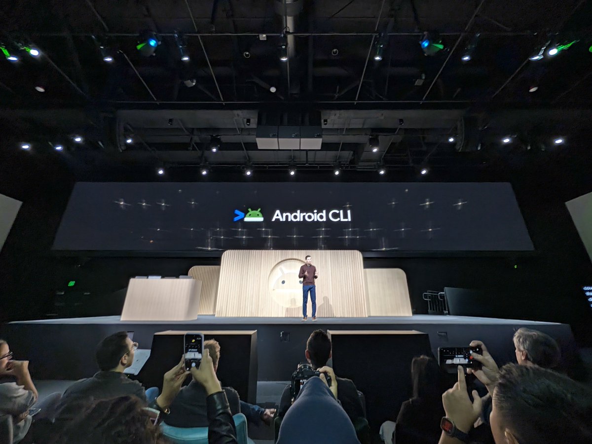 backlon's tweet photo. We've kicked off #AndroidDevSummit ! Learning how you can Bring your own Agent to Android Studio, how easy it is to use Android CLI, and of course how we've made it easy to adapt your app to any form factor https://t.co/C1YSsDLsVh