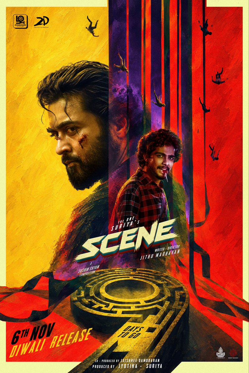 ZhagaramOffl's tweet photo. 9 Days to the Ultimate #SCENE - Off! ❤️‍🔥

Worldwide In cinemas from November 6! #DiwaliRelease 🧨

@Suriya_offl @jithumadavan #Jyotika #NazriyaFahadh #Naslen @sushintdt @Ashwini90372999 @masharhamsa_ @_VishnuGovind @ChethanDsouza @Dravid_Selvam @rajpriyan007 @kabilanchelliah @rajsekarpandian @2D_ENTPVTLTD @GokulamMovies @SakthiFilmFctry @NVRCinema @pharsfilm @SonyMusicSouth @SceneTheMovie @Linqmarqet @ursvamsishekar @pro_sabari @prosathish