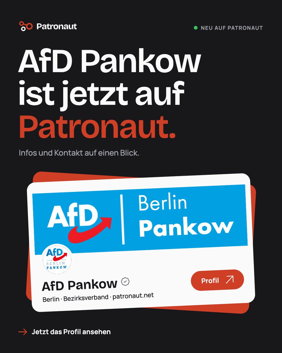 PatronautNet's tweet photo. Willkommen, @AfDPankow! https://t.co/VYeaKhghTM