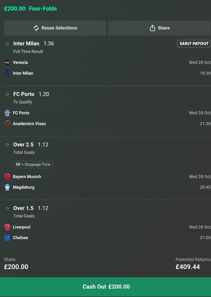 Trollfootypicks's tweet photo. £409 coming. Easy money. Who’s following or getting left behind? 

No cash out. No fear. Just profit. Who’s riding or crying? https://t.co/Mcafj2cVLS
