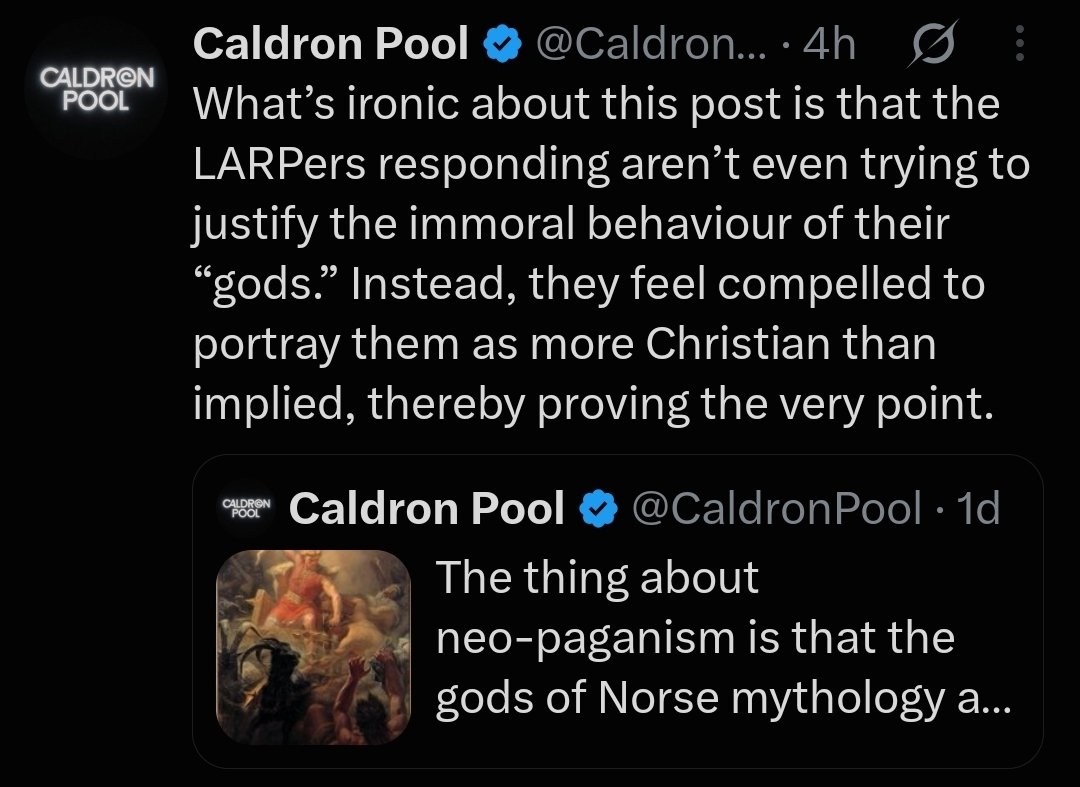 thulean_elf's tweet photo. Christianity is the rape-baby of judaism's conflict with Paganism. 

The morality that christians enjoy comes from Pagan forebears. 

Pagan morality, imagery & ritual in modern christianity is what makes it attractive in the first place.

If you strip this away - it reverts back to a desert death cult.