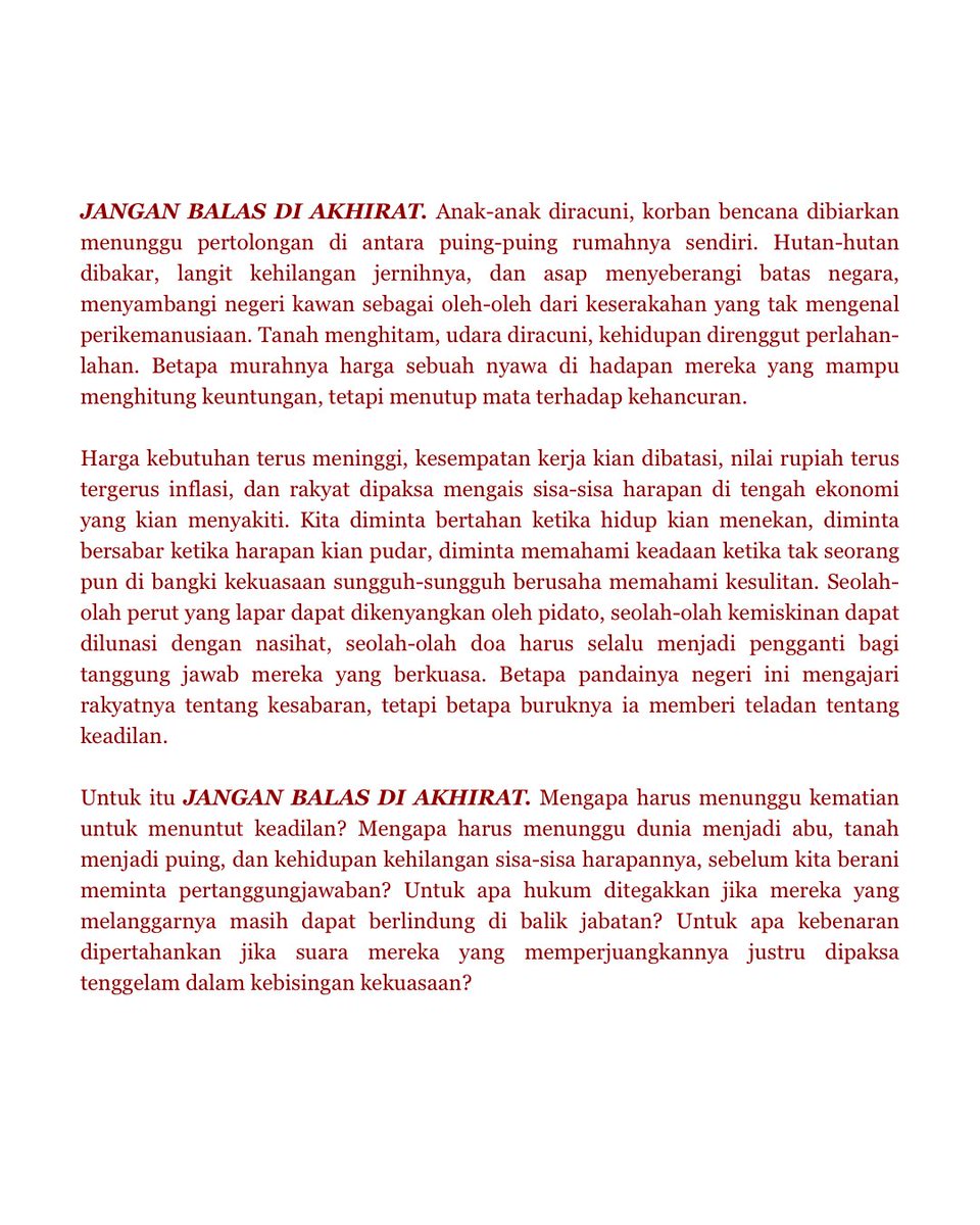 fotchu's tweet photo. Jangan balas di akhirat.

#INDONESIASADAR https://t.co/DVIfLRwWaI