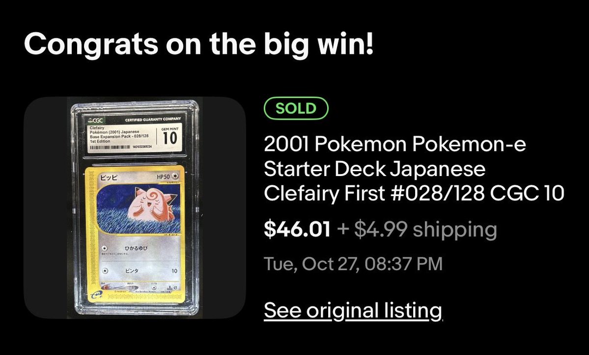 Collectjon's tweet photo. This is just wild lol. I’ll gladly take a CGC 10 for almost 10x cheaper than a PSA 10

GM collector friends, have a wonderful wednesday https://t.co/JEyzCm0SPp