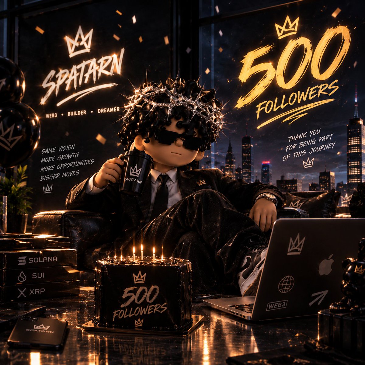 spartan_ix's tweet photo. 500 FOLLOWERS! 🖤👑

A small milestone, but a big step for SPATARN. 

To everyone who followed, engaged with my posts, showed love, and supported the journey so far — thank you. I genuinely appreciate every single one of you. 

And remember this only the beginning
#SPATARN #Web3 https://t.co/eGFMecZv7T
