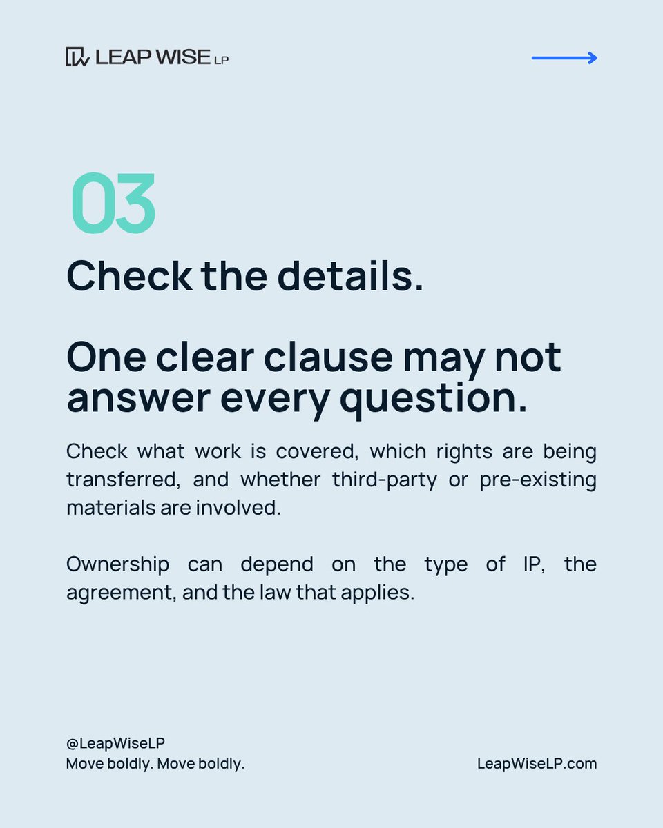 LeapWise_LP's tweet photo. Your developer built the product. But what do your agreements say about who owns the IP?

Payment, possession and ownership are not always the same thing.

Review the agreements behind the work your business relies on.

More on Friday.

#StartupFounders #LegalReadiness https://t.co/jfTisgQhPK
