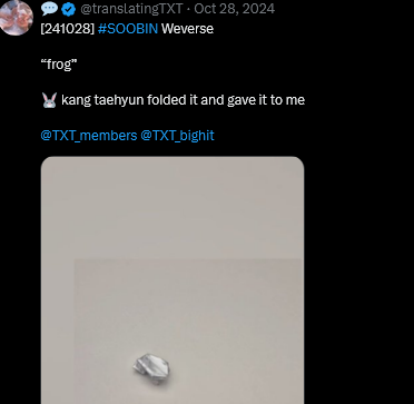 trusztiez's tweet photo. tyun likes to give soobin random little things like a cat bringing gifts to its owner https://t.co/NwDSDiDgmc
