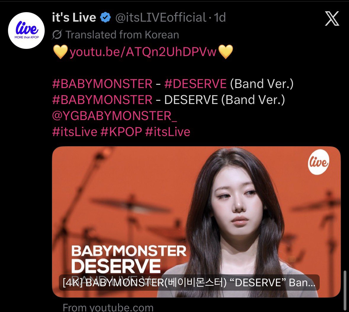 PandauRorAcesa_'s tweet photo. It's Live vs Dingo thumbnail in their posts 😍

When the visual is VISUALIZING 😍😍😍
#RORA #BABYMONSTER https://t.co/xyM2sg75Is