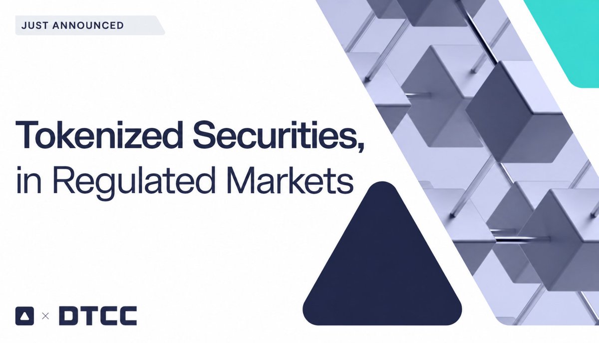 FireblocksHQ's tweet photo. .@The_DTCC's Tokenization Service is live, bringing tokenized securities into regulated financial markets. 

Feedback from 150+ firms through DTCC’s industry working group helped inform the service’s multi-–network, interoperable model. 

Fireblocks is among the ecosystem collaborators supporting the DTCC Tokenization Service.

🔗: https://t.co/eZn4qg20QL