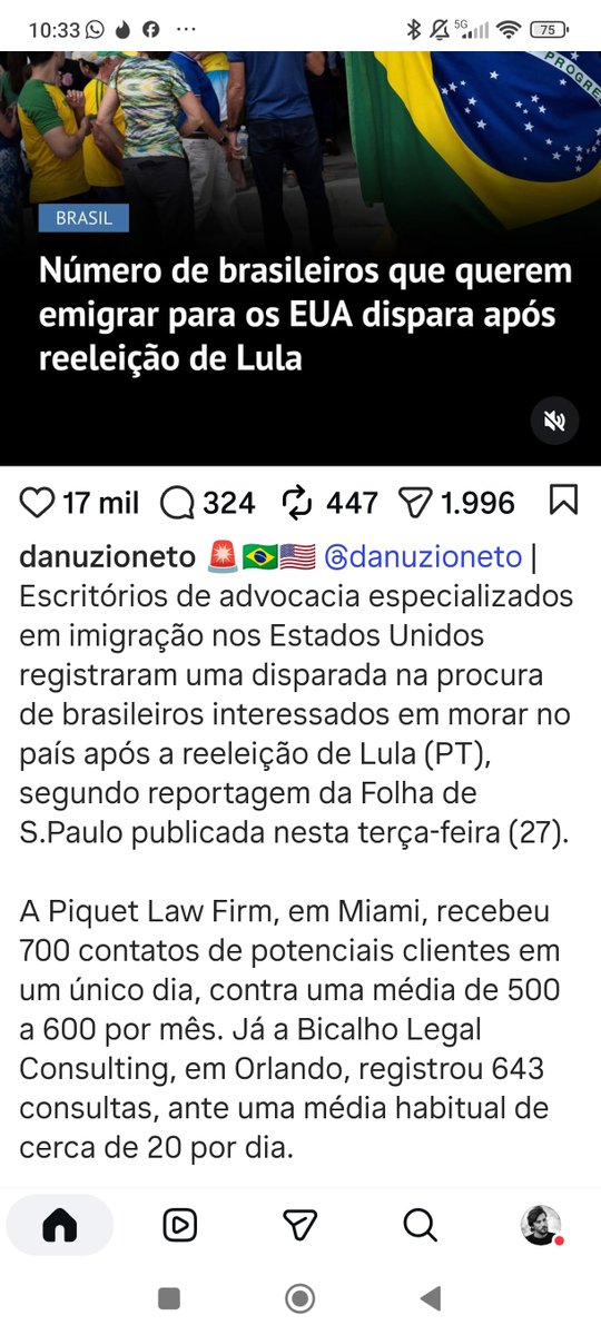 TomRipley22's tweet photo. DISPARA A PROCURA DE IMIGRAÇÃO DE BRASILEIROS RUMO AOS EUA.
É assim, né? Tem muito gente querendo fugir da nossa democracia comunista. https://t.co/WjsKndeQxK