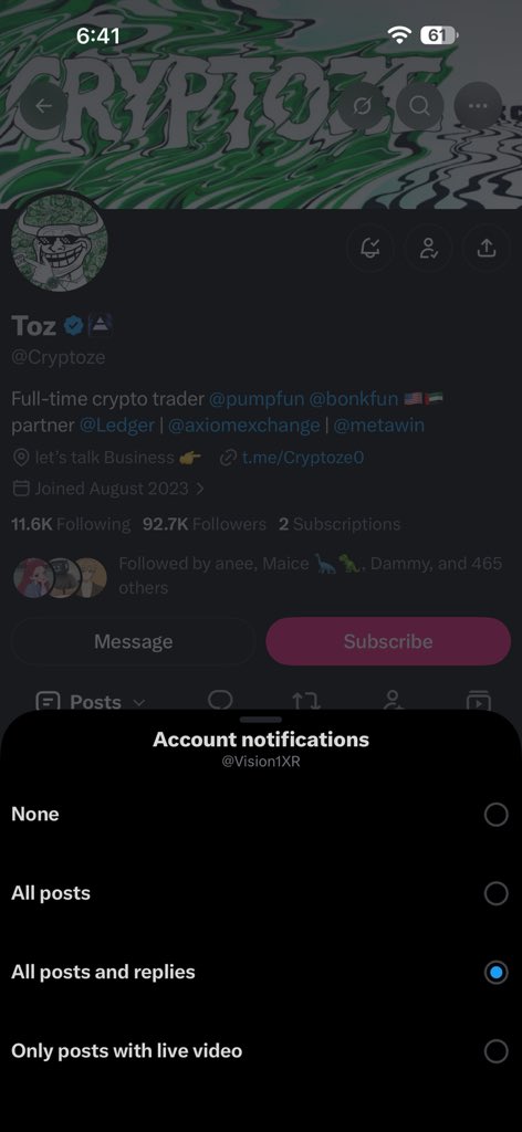 Vision1XR's tweet photo. @Beterxbt @0xMrPinky @Cryptoze Winning would mean a lot, but supporting good people costs nothing.

Ab5HEjaREYkgt5oT5qDSDiaVrRwN7rr5brFmEVnx3cay https://t.co/kEx34VMza1