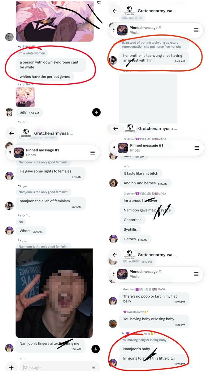 BTSPROTECT77's tweet photo. 📢 | URGENT ALERT‼️

Kpop stans have made multiple GCs just to spread t0xic h@t€ against BTS. They’re saying the most DISGUSTING, VILE things,🍇jokes, rcist jokes, and AI edits of the members.
They’re sinking to the lowest levels over petty fanwars.
R€P0RT all the accs link 👇 https://t.co/IwaYJBmz7b