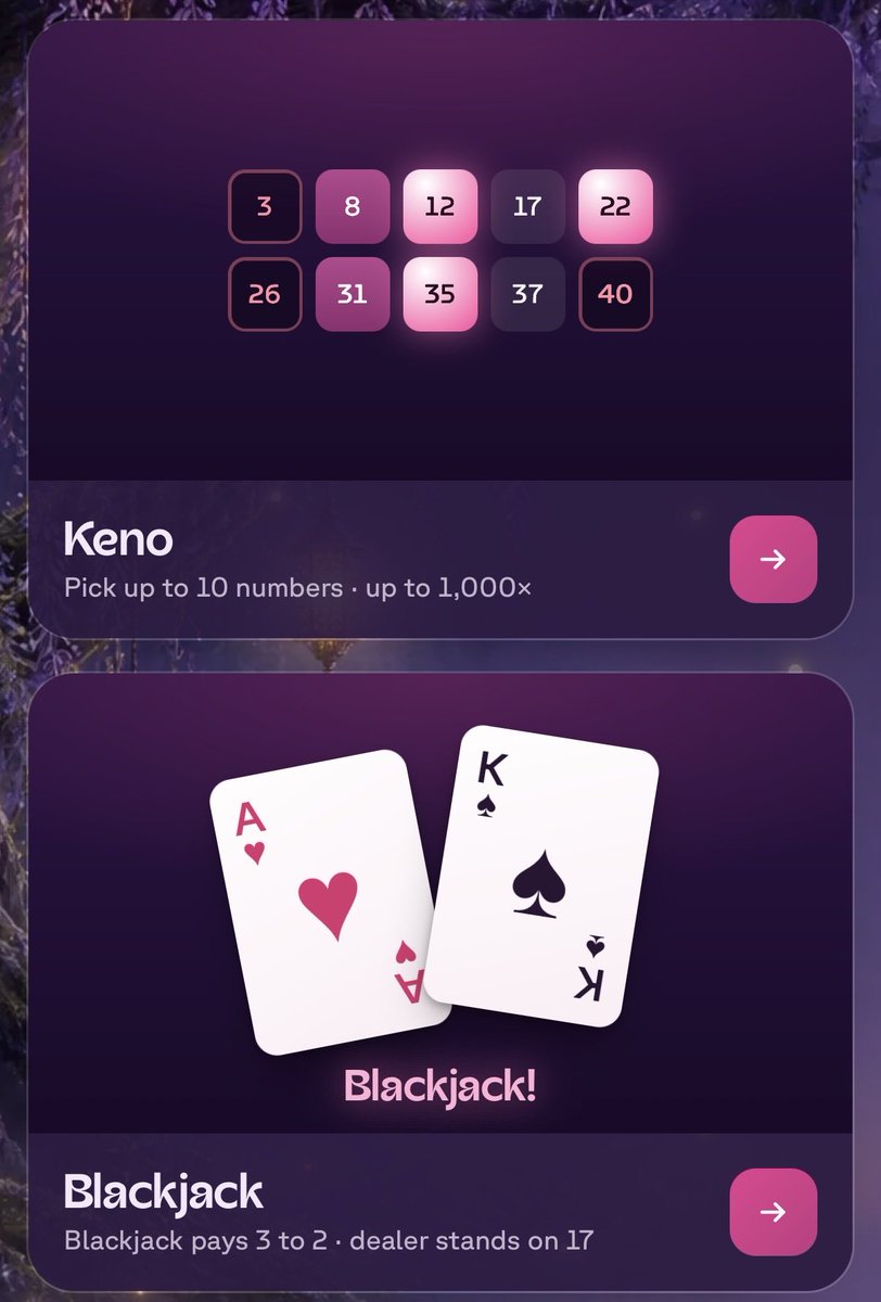 Ondurisgambles's tweet photo. You can now play blackjack AND keno on my website 😉…

With the points you win you can buy bonus buys, gift cards, skins, and real money tips 💵! Amongst other things you can get…. 

🌸 Completely free to sign up & you earn points just by hanging around the community 🌸

https://t.co/bv3TQPpJj3