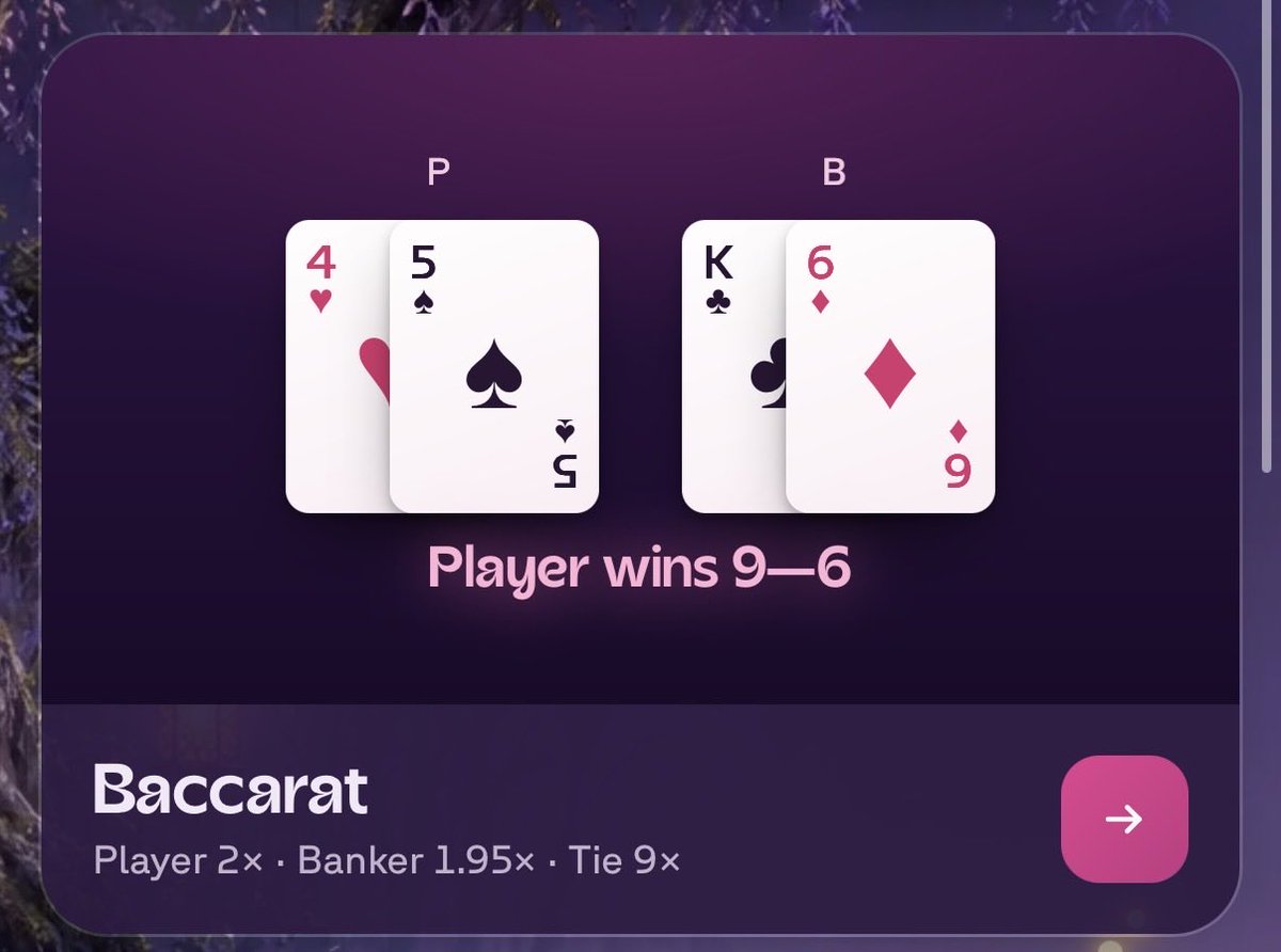 Ondurisgambles's tweet photo. Baccarat is also LIVE now on https://t.co/vlskIMoAT3

Plinko and Mines will be added TODAY as well 🥳 https://t.co/hCy3A1BtlK