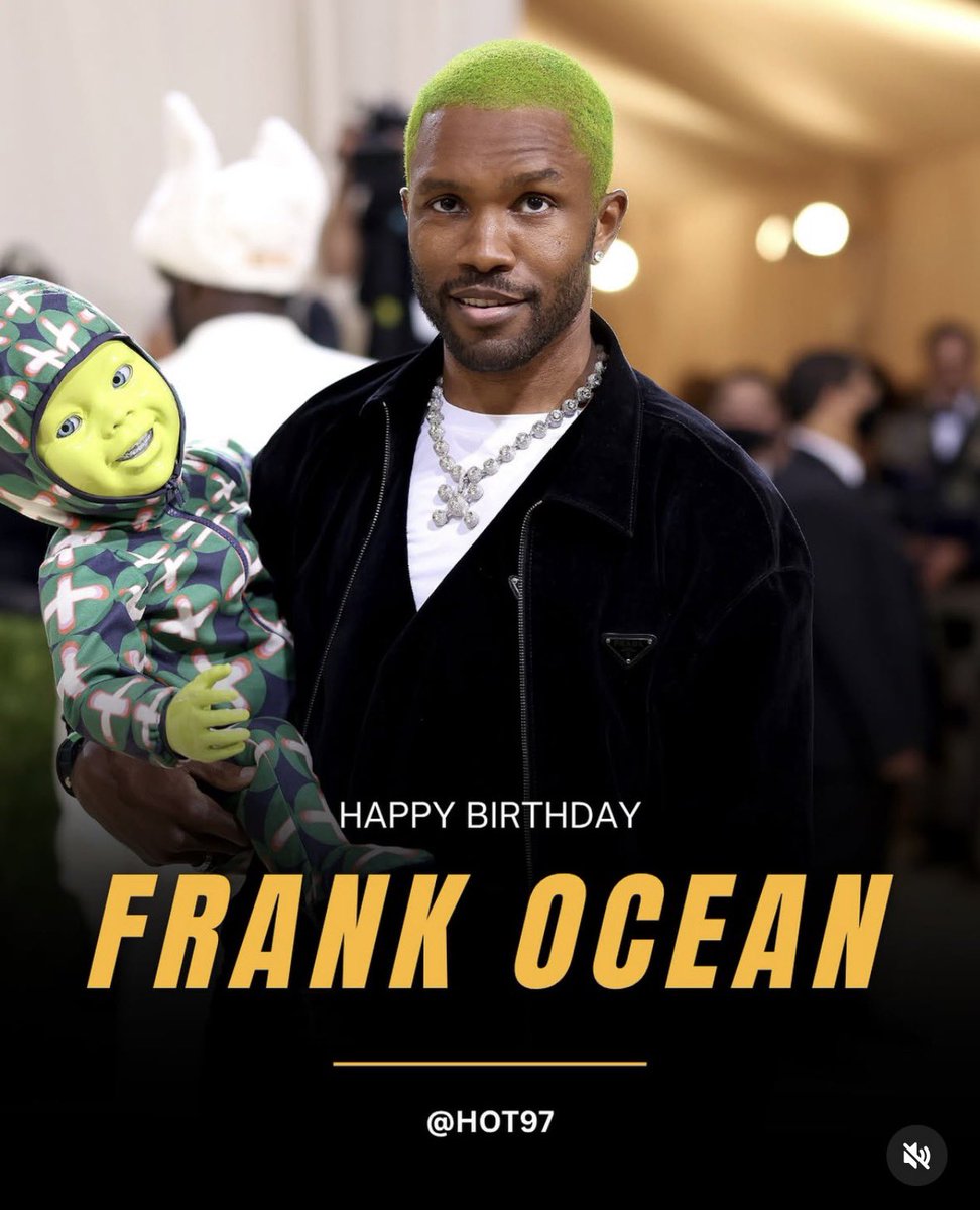 HOT97's tweet photo. Happy Birthday to Frank Ocean 🎂🎉 https://t.co/V8hEK9zQO5