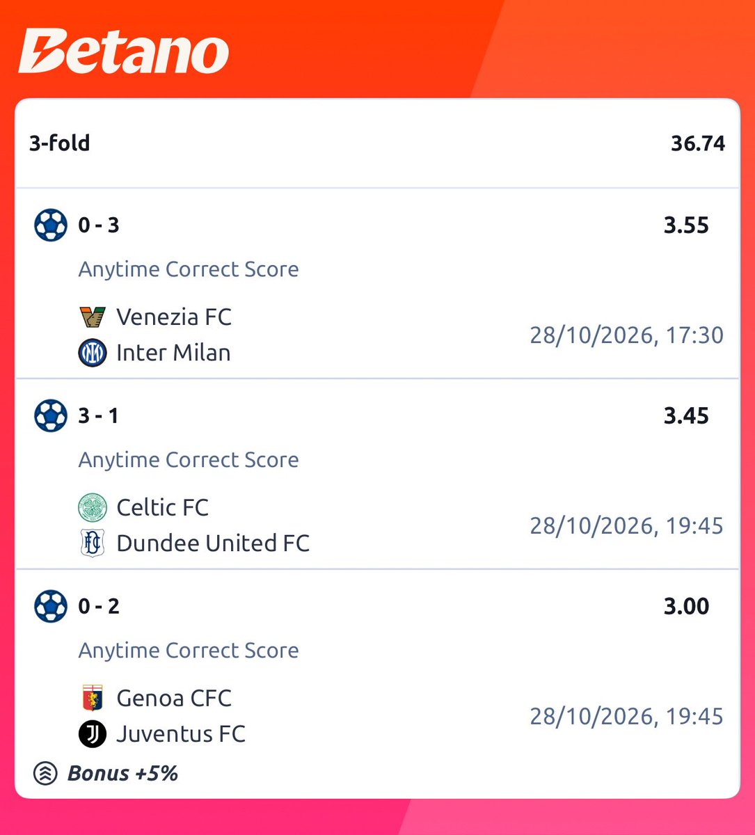 Analyst_365's tweet photo. Anytime correct score  - XXUYYE7F

36 Odds  : Sweet correct score option🔥

Link to register : https://t.co/gtqTrfRlUo

Promocode: BETANOWIN https://t.co/QXcfgVnQ3R