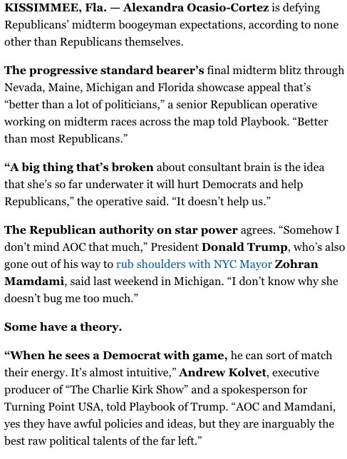 joewrote's tweet photo. Republicans are scared of AOC. https://t.co/l3roCi5Sdf