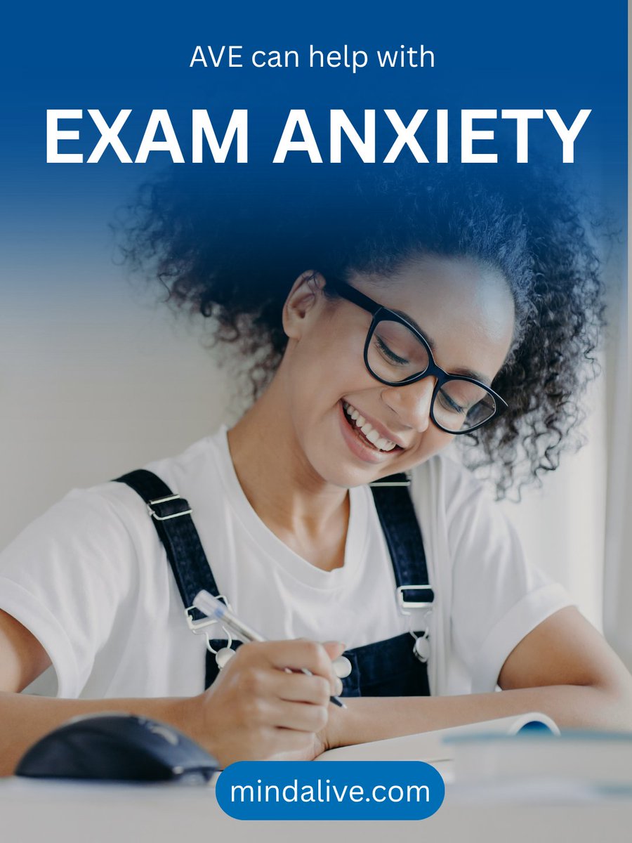 MindAliveInc's tweet photo. Audio-Visual Entrainment (AVE) can help
with exam anxiety.
Explore:
https://t.co/wcJt9HFsUS
#ExamAnxiety #ExamStress #Student #Studying
#School #AudioVisualEntrainment #MindAlive https://t.co/J8dmSVhE5q