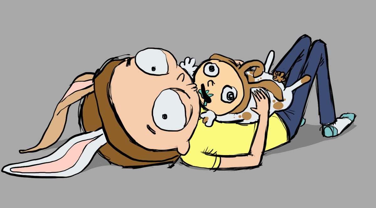 mortybroh's tweet photo. bunnies #rickandmorty #docandmharti https://t.co/pJwCCujDyB