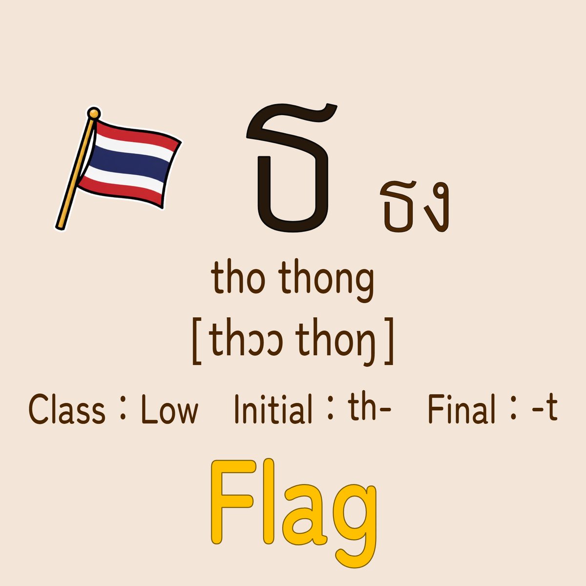 LobsterAppTcrt's tweet photo. Thailand (GMT+7)
Time for a quick Thai character check!

"Thai Character Random Trainer"
Andoroid
https://t.co/gTiUUoBqnI
iOS
https://t.co/e0N8UmsJgX
#LearnThai #ThaiLanguage #ThaiAlphabet https://t.co/vNRXG4GGoQ