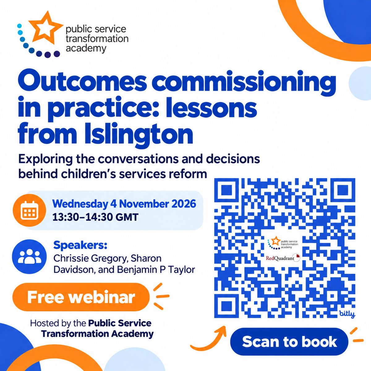 ServiceReform's tweet photo. How can commissioning for outcomes change children’s services? Join our Islington webinar on 4 November, 13:30–14:30, with Chrissie Gregory, Sharon Davidson and Benjamin P Taylor. https://t.co/0enYDqtucW https://t.co/5nI17zEZY7