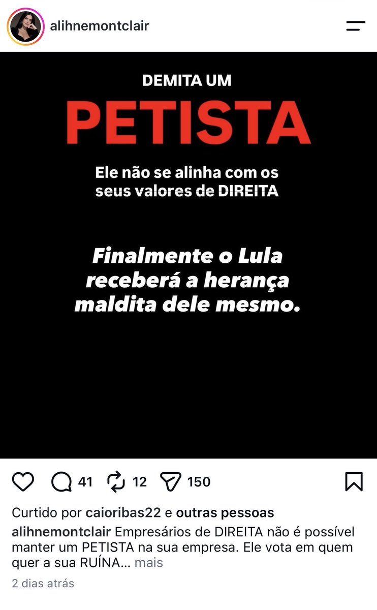 Dudu's tweet photo. GENTE
O que tá acontecendo com o Hospital Albert Einstein? Virou critério de contratação odiar as pessoas? @hosp_einstein se algum eleitor do Lula for no hospital ele vai morrer assassinado por bolsonaristas? https://t.co/oNfC13pvHT
