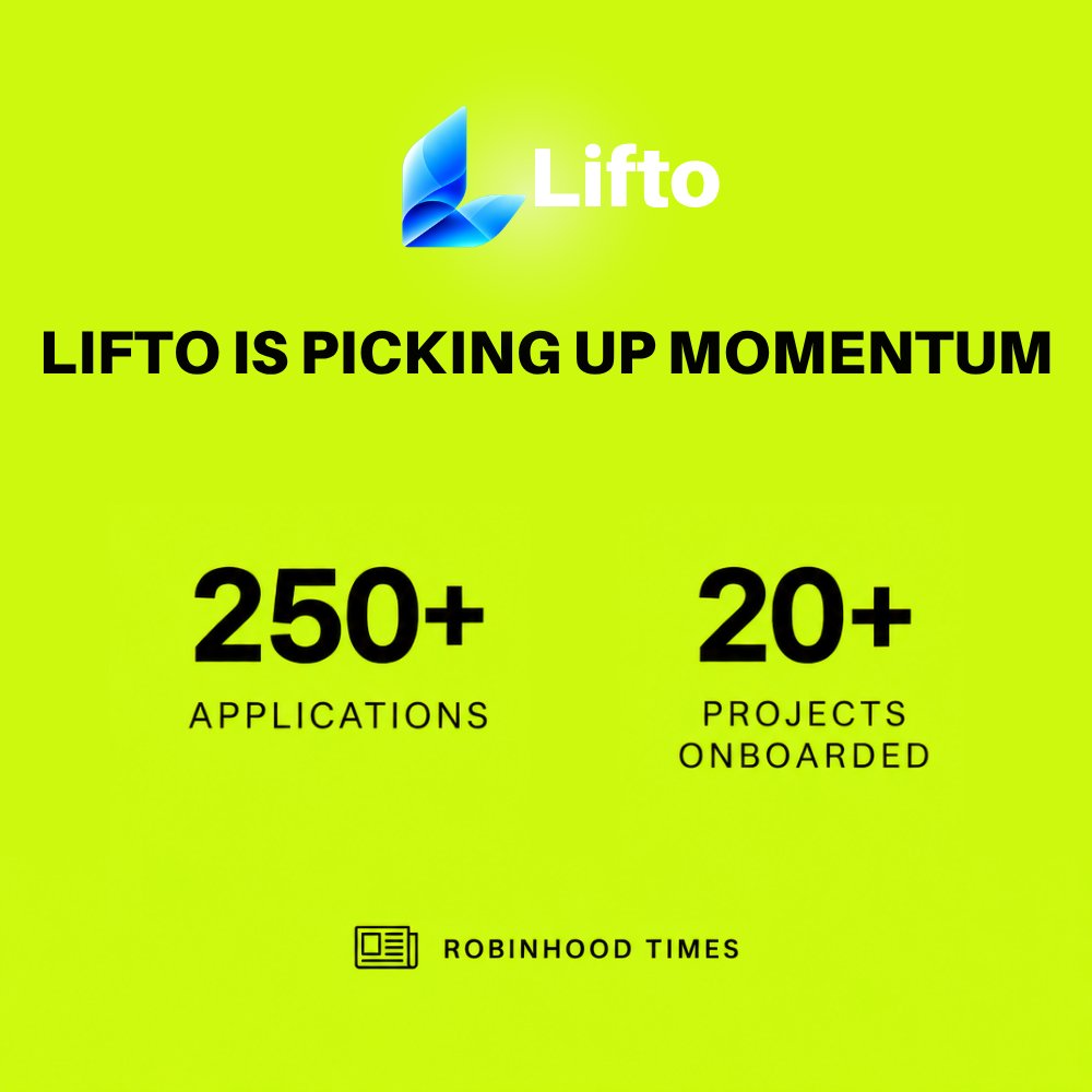 Robinhood_Times's tweet photo. New to the scene but already making moves 👀

One thing catching our attention in Web3 fundraising is @LiftoWorld 

With 250+ fundraising applications reported & 20+ projects onboarded, Lifto is expanding its partnerships with emerging Web3 builders

Building something worth funding?

Get your free project assessment, discover your score, and explore fundraising opportunities 👇

Assessment Link: https://t.co/UbTm82ZDUc