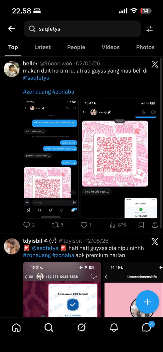 shaww_ss's tweet photo. Walah si penipu nihh, hati hati guys, udh ada korbannya juga. In this economy banyak org jahat ya😂🤤

kl pergi2 hati hati ya, gw ga semalaikat itu buat doain lu baik2 aja, masalahnya yg lu tipu ini anak kos yg sedang bertahan hidup di akhir bulan wkwk  @_eveclarke #zonauang https://t.co/7W5IpZzHKk