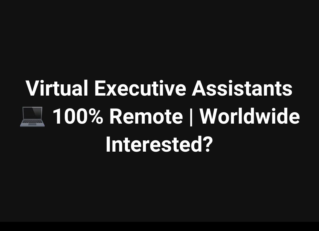 Sharrron12's tweet photo. Virtual Executive Assistant 

100% Remote https://t.co/toOzCGcbC3