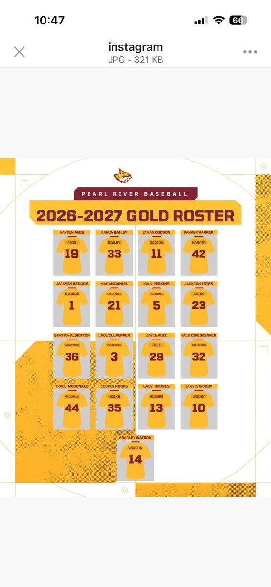 PRCC_Baseball's tweet photo. 2026 Fall World Series Rosters!! Gold Squad Leads 1-0! Game 2 Thursday @2:30! https://t.co/0J9JWNesee