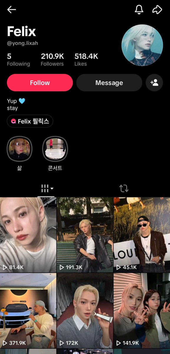 lixwrld_'s tweet photo. if @jypnation @Stray_Kids can copyright fan accounts and get them taken down, why can't they do the same to these accounts impersonating Felix that people seem to believe and could be scamming fans? please report. https://t.co/PnE6B5GdZq