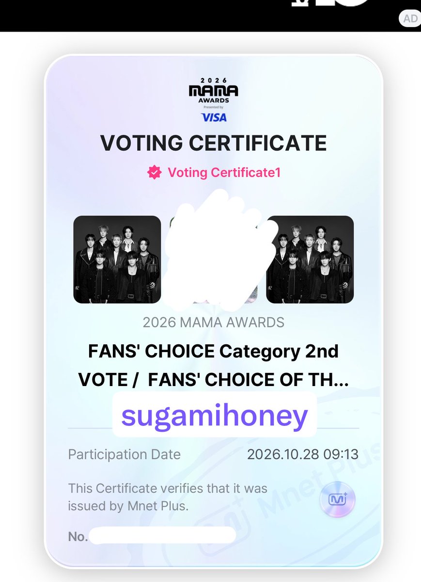sugamihoney's tweet photo. 🚨 DIFUNDAN

YA COMENZÓ LA SEGUNDA RONDA PARA VOTAR POR #BTS EN LOS MAMA PARA LA CATEGORIA "FAN'S CHOICE MALE" Y "VISA FAN" EN LA APP DE MNET. YA VOTARON??? DEJEN SUS CAPTURAS 👇🏻

— META ¿100 CAPTURAS?—

🔗 https://t.co/GiBLj1UEvG

VOTE FOR BTS ON MAMA AWARDS 2026 
BTS FOR FANS CHOICE MALE MAMA AWARDS 
BTS FOR VISA VOTE ON MAMA AWARDS 
#VoteForBTSonMAMA2026 
#BTSForFansChoiceMaleMAMA2026
#BTSForVisaMamaVOTE