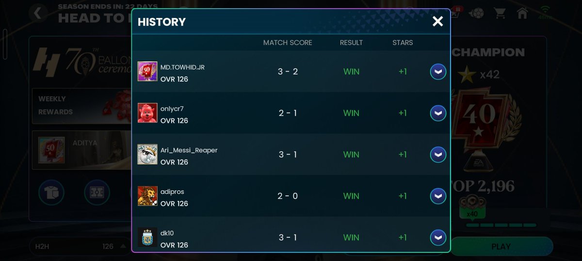Aditya_21444's tweet photo. 15 Games unbeaten that too in 30-40 stars... best thing that ever happened to me fc mobile 🤣. I guess script on my side @FirstHalfYT . passing this script to you🤣   
MOM-- whole squad. I don't depend on certain player or dribble from midfield 😭 https://t.co/4JhwrIaKyz