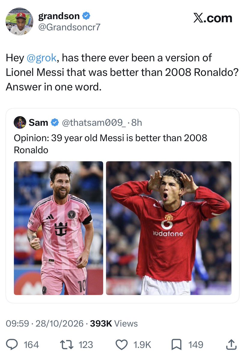 manueljr1000's tweet photo. I’ve never seen anyone get cooked by grok like this 😂😂😂😂😭😭😭😭🤣 https://t.co/WuCjTmmPtU