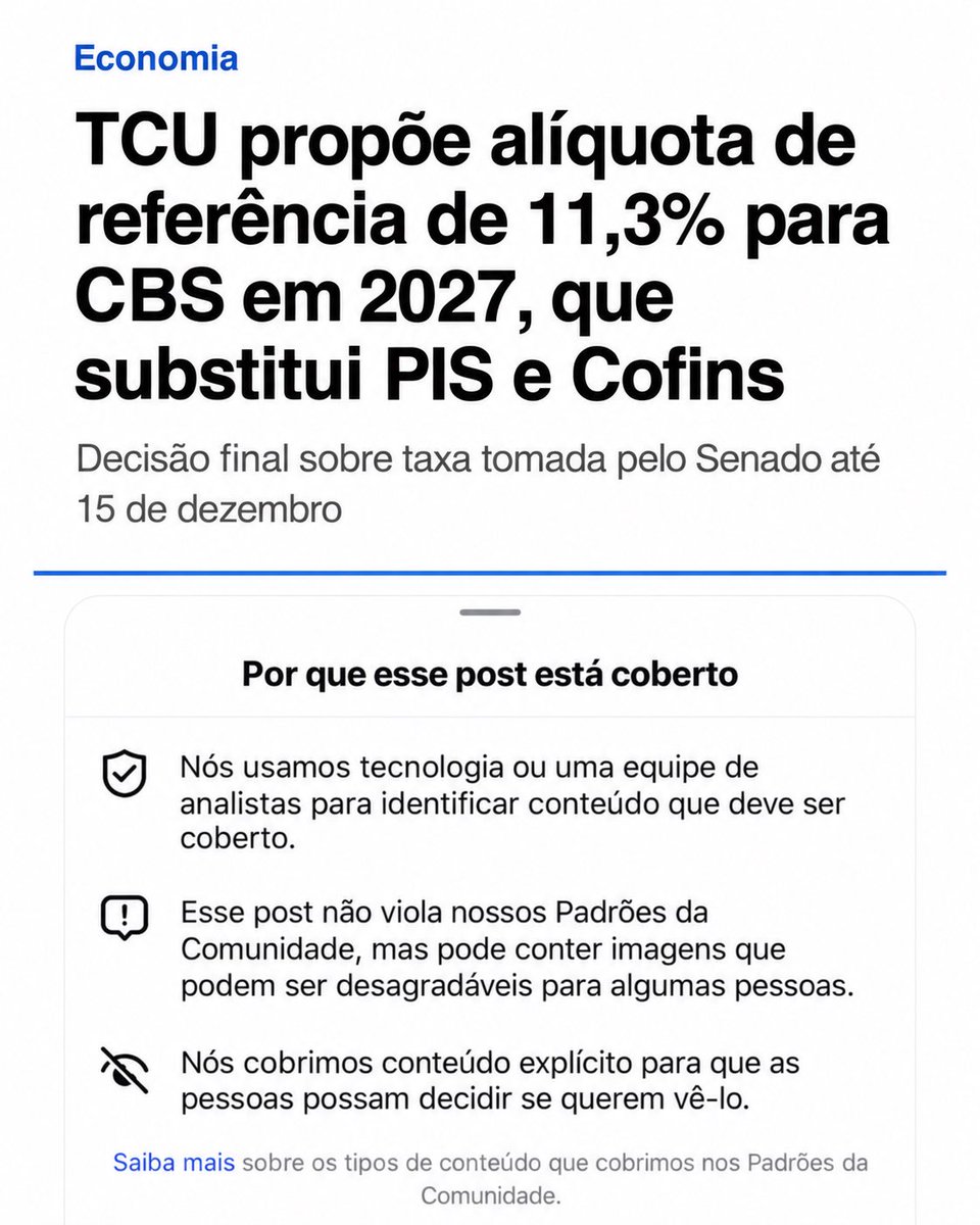 phftax's tweet photo. A @meta acha a manchete com a alíquota de CBS “desagradável para algumas pessoas”.
Sim, é MUITO. HAHQHAHAHAHAHAHAHWH https://t.co/YTrIrzTCjx