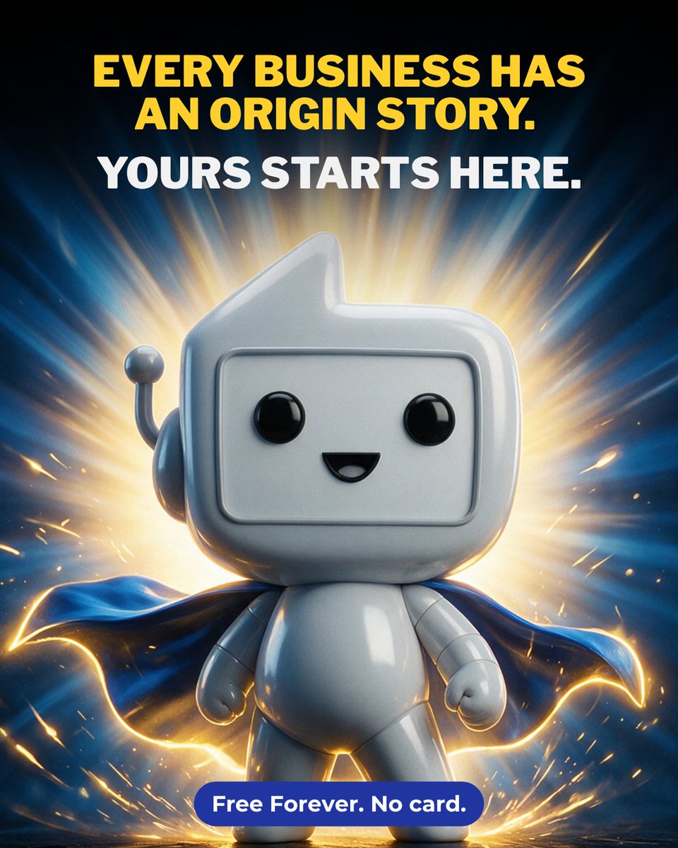SocialPostAI's tweet photo. Every business has an origin story.

Yours starts here.

Free forever. No card. https://t.co/1cqRlwbvQk