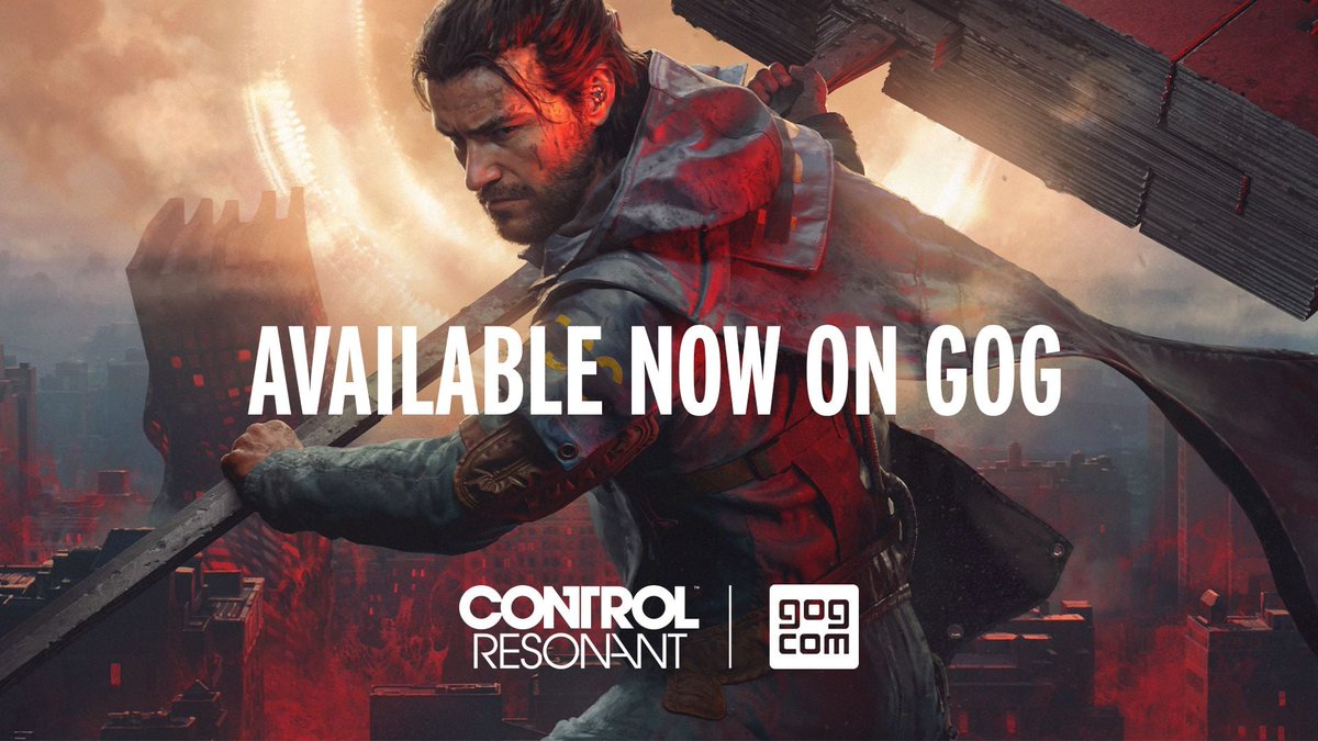 remedygames's tweet photo. CONTROL Resonant is now available on GOG! Enjoy this thrilling action-adventure RPG, DRM free.

Explore a warped Manhattan on the brink of paranatural annihilation. Unleash the extraordinary powers of Dylan Faden as he fights for his humanity and our survival against a reality-bending cosmic threat.

#CONTROLResonant