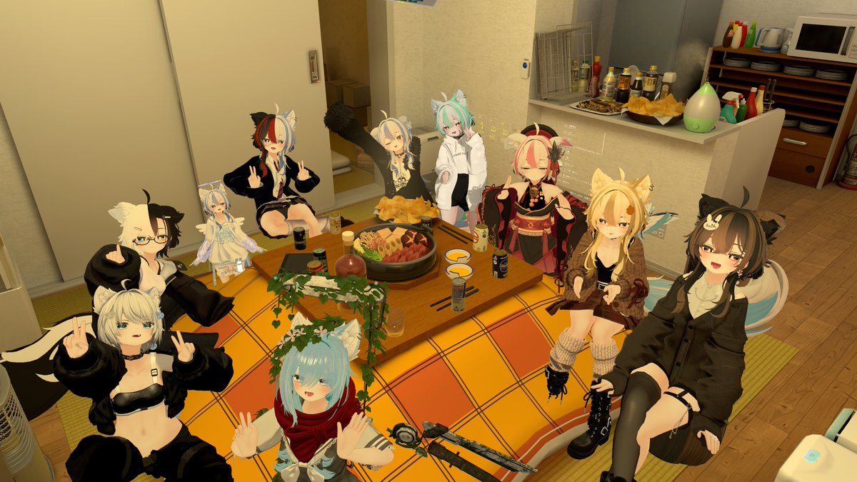 n_n_o_vrc's tweet photo. 20人近くのシロアちゃんで集合写真！？
すごい！！
くろろてぃかさんとお会いできてツーショット撮ってもらえた！嬉しい！！
#Shiroa3D https://t.co/2C6W0YoL5O