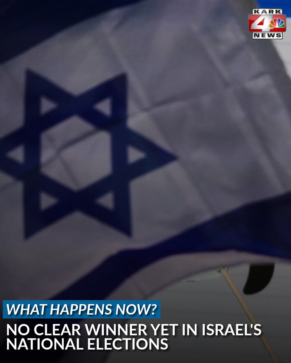 KARK4News's tweet photo. No clear winner emerged in Israel's national elections as vote counting continues. Find out what happens now at the 🔗 in the bio. https://t.co/hMp01q7zWM