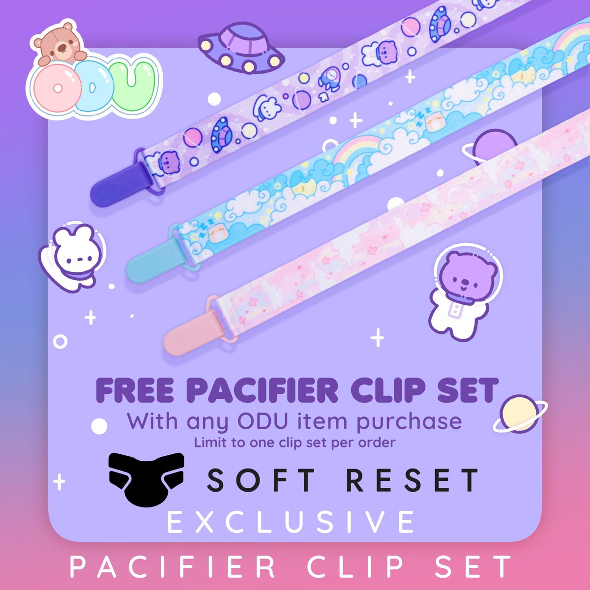 OnesieDownunder's tweet photo. 👀 A little something extra is waiting for our UK babies! 🇬🇧💙

Receive a FREE exclusive Pacifier Clip Set with any ODU purchase from @HitSoftReset! 🥳

Limit one set per order. Shop at https://t.co/1OM9FoMr2m 🎈

#onesiesdownunder https://t.co/Vpv9GQlSfQ
