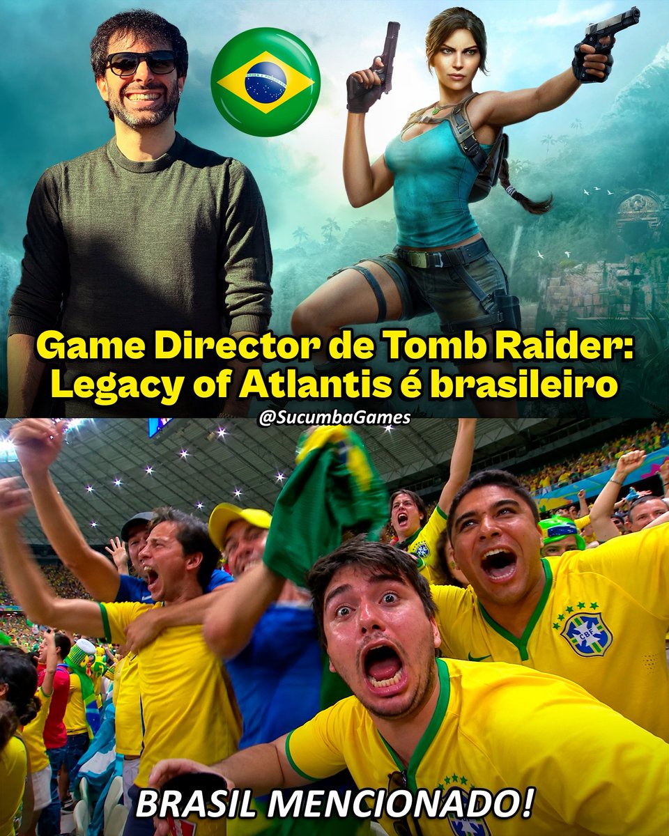 SucumbaGames's tweet photo. O brasileiro Raul Siqueira é o Game Director de Tomb Raider: Legacy of Atlantis, a reimaginação da primeira aventura de Lara Croft.

Sua carreira inclui trabalhos em Star Wars Jedi: Fallen Order, como Level Designer e Scripter, além de Rise of the Tomb Raider e Shadow of the Tomb Raider, nos quais atuou como designer. 

Desejamos sucesso para esse representante do nosso país!