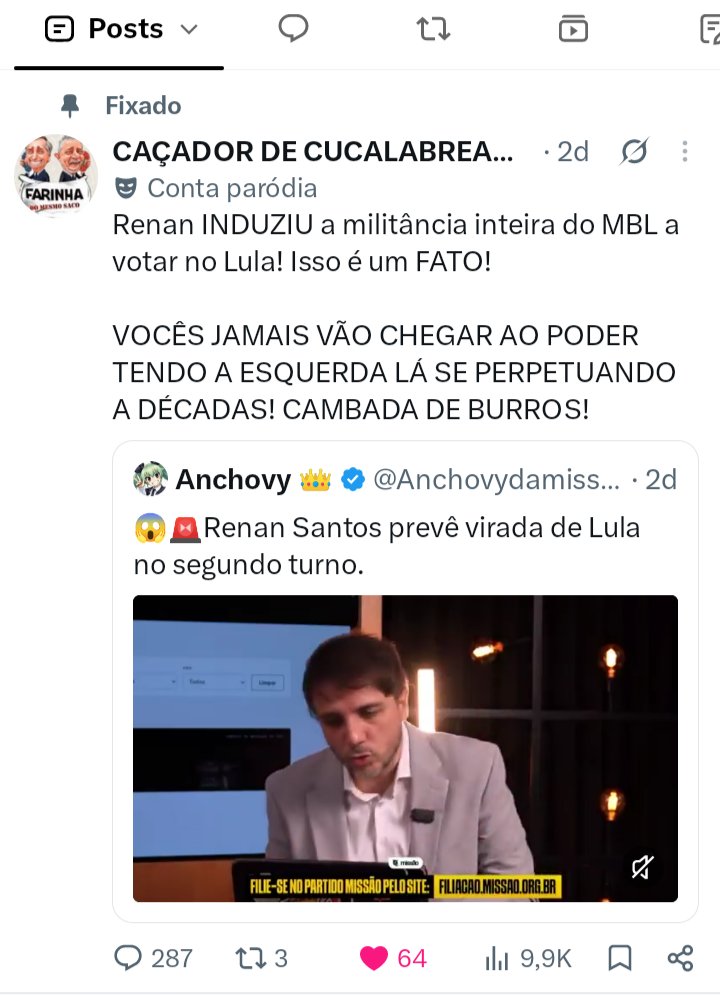 Cucalabreado's tweet photo. Enquanto a conta principal não voltar, a gente segue por aqui. Esses posts abaixo fizeram a militância MBL denunciar a conta e ela ser suspensa. PQP como é bom saber que uma conta minúscula incomoda vocês KKKKKKKKKKKKKKKKKKKKKKKKKKKK https://t.co/k57iMgWF3h